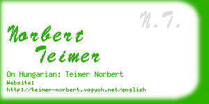 norbert teimer business card